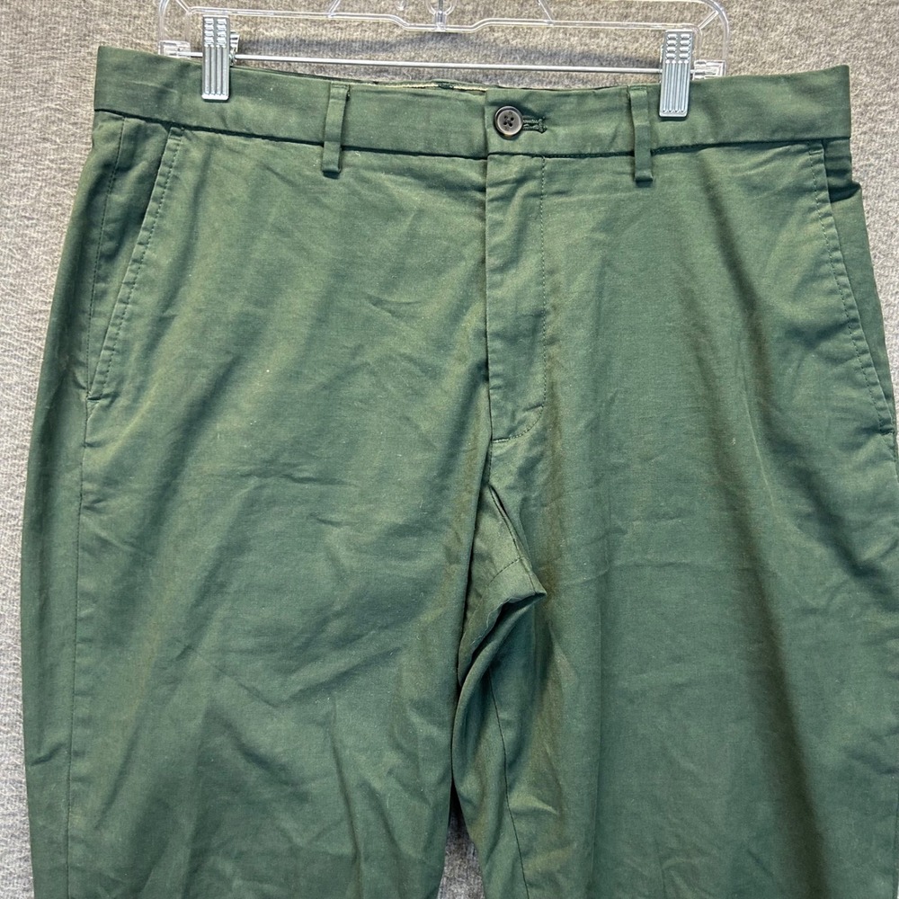 Banana Republic Lived-In Athletic Chinos Mens 34x32 Dark Green Stretch Pants